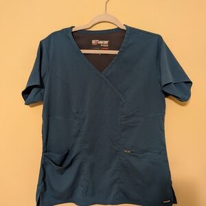 Grey's Anatomy Women's Teal Scrub Top